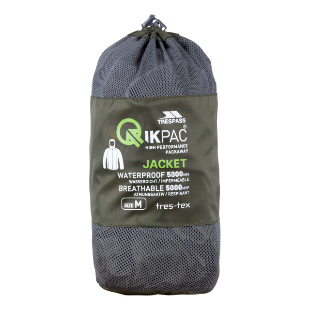 Trespass Unisex qikpac x opbergbare jas UTTP4773_moss large