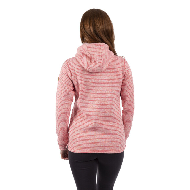 Trespass Dames kari gestreepte fleece jas UTTP5600_rhubarbmarl large