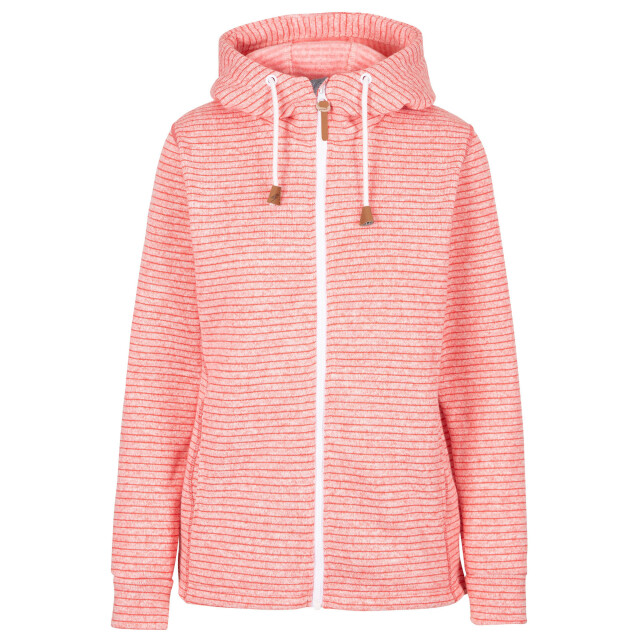 Trespass Dames kari gestreepte fleece jas UTTP5600_rhubarbmarl large