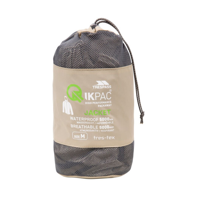 Trespass Qikpac waterdichte jas voor volwassenen UTTP433_oatmilk large