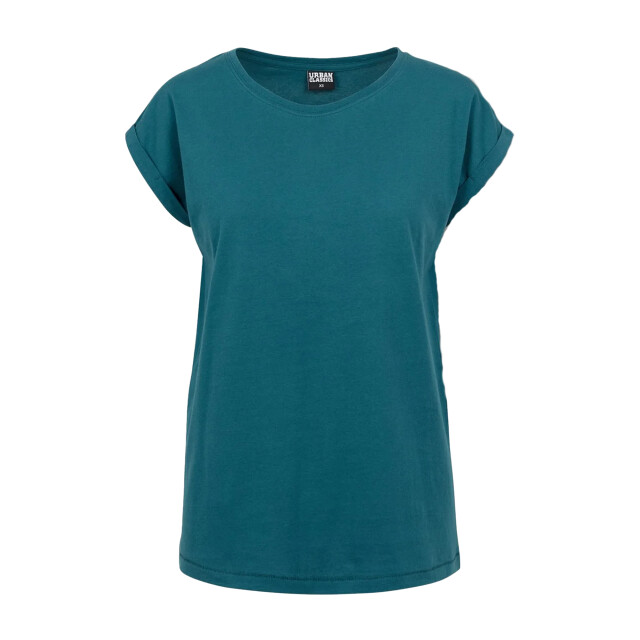 Urban Classics Dames verlengd schouder t-shirt (set van 2) UTTN736_tealwhite large