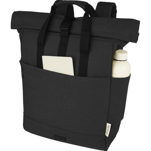 Generic Surplus Joey roll top canvas 15l laptop rugzak UTPF4125_solidblack large