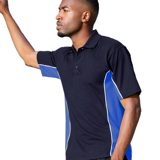 Gamegear ® heren track pique polo top met korte mouwen UTFK373_navylightbluewhite large