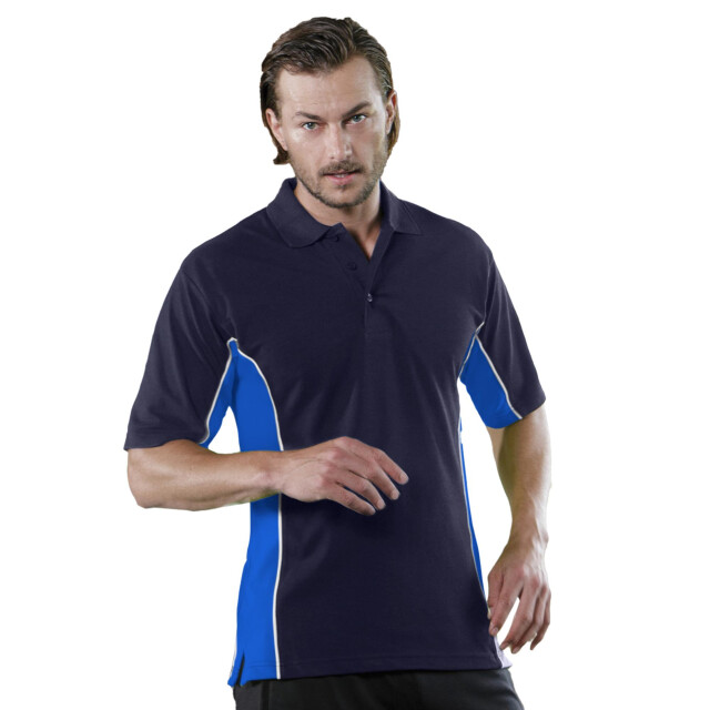 Gamegear ® heren track pique polo top met korte mouwen UTFK373_navylightbluewhite large