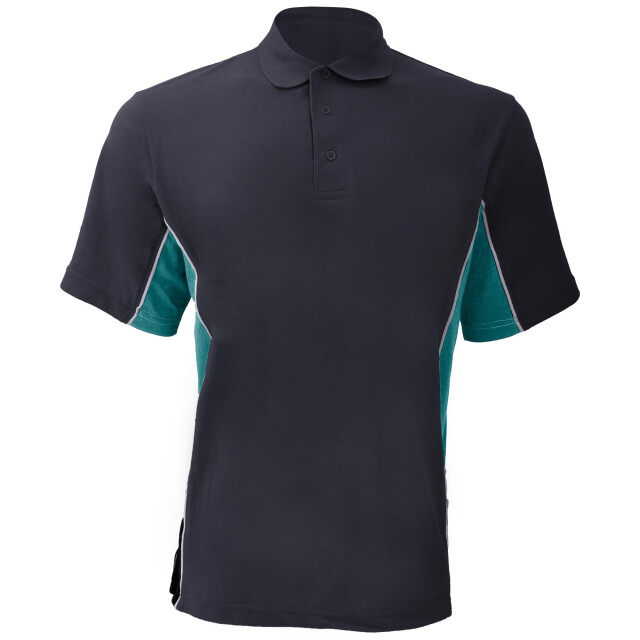 Gamegear ® heren track pique polo top met korte mouwen UTFK373_navyturqoise large