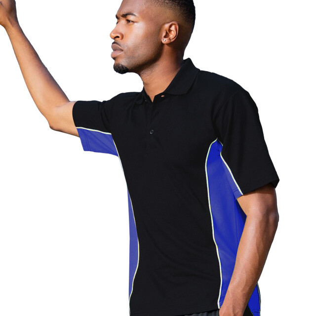 Gamegear ® heren track pique polo top met korte mouwen UTFK373_blackroyalwhite large
