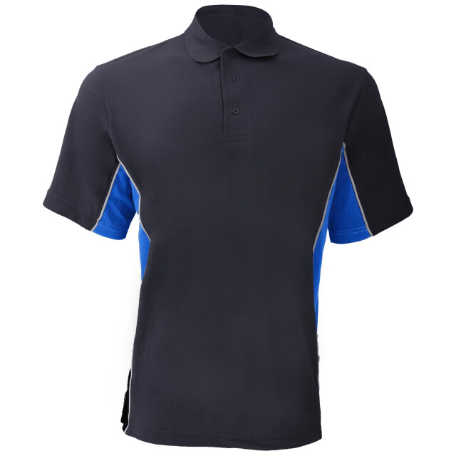 Gamegear ® heren track pique polo top met korte mouwen UTFK373_navylightbluewhite large