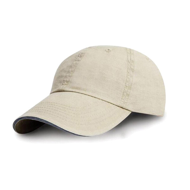 Result Gewassen fijne lijn katoenen baseballpet met sandwich peak UTFK637_puttynavy large