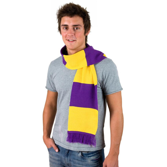 Result Heren zware gebreide thermische winter sjaal UTFK662_yellowpurple large