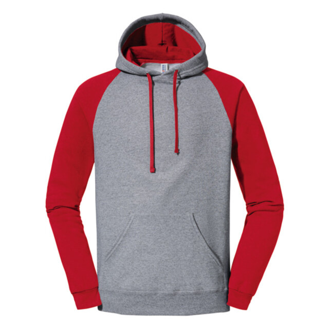Jerzees Colours Heren colour block nublend raglan hoodie UTFK3152_oxfordtruered large