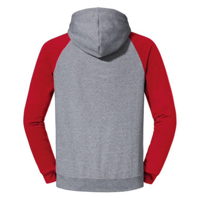 Jerzees Colours Heren colour block nublend raglan hoodie UTFK3152_oxfordtruered large