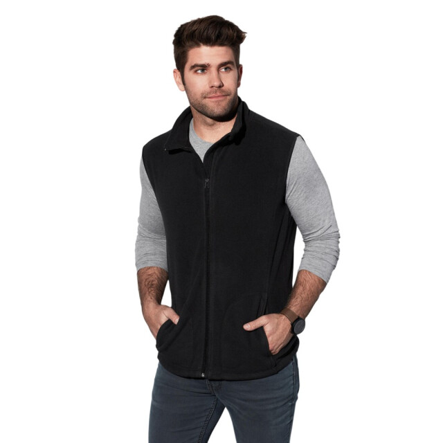 Stedman Stars Heren gilet van microfleece UTFK3222_blackopal large