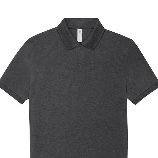 B and C Heren my polo 210 shirt UTFK3208_heathertarmac large