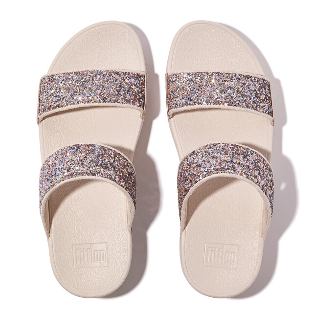 FitFlop Lulu multi-tonal glitter slides JE5 large