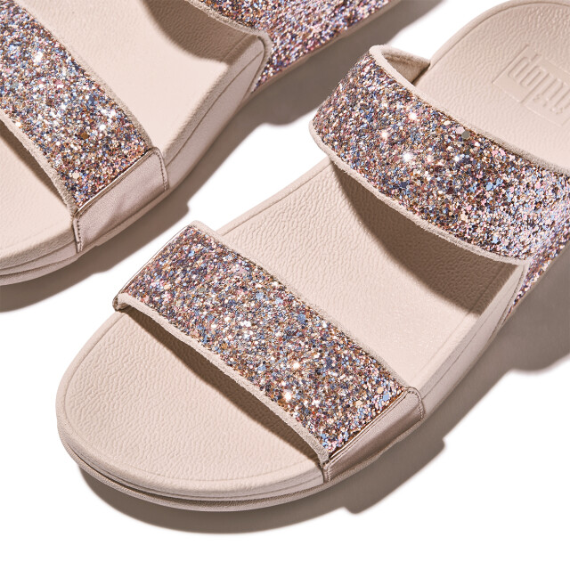FitFlop Lulu multi-tonal glitter slides JE5 large