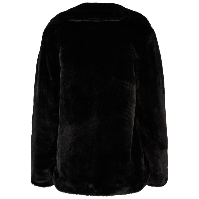 Urban Classics Dames teddy fleece jas met kapkraag UTTN689_black large