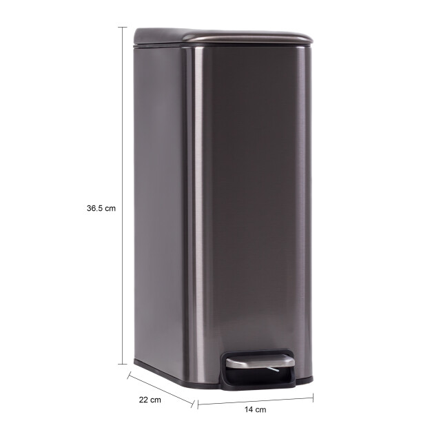 QUVIO Prullenbak 8l metaal - 2596035 large