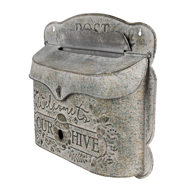 Clayre & Eef Clayre & eef brievenbus 41x9x36 cm metaal wandbrievenbus 2841236 large