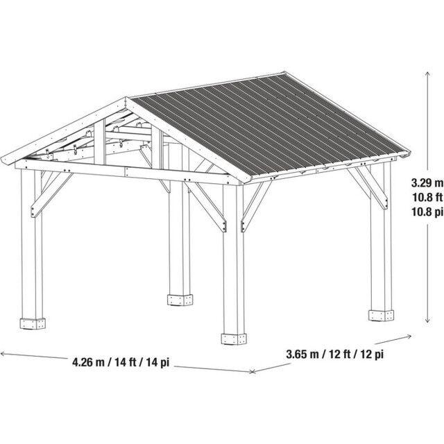 Westmann Houten paviljoen yukon 1412 366x427x330 cm - 3048358 large