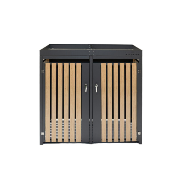 Westmann Containerombouw planta 2x240 ltr metalen vuilnisbak ombouw met 3047969 large