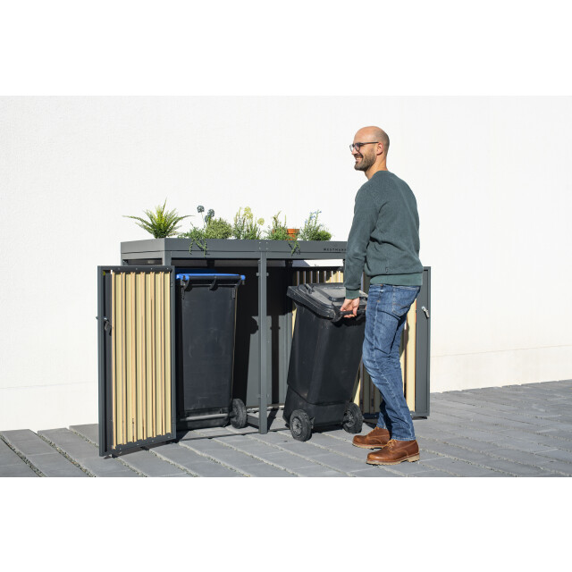 Westmann Containerombouw planta 2x240 ltr metalen vuilnisbak ombouw met 3047969 large