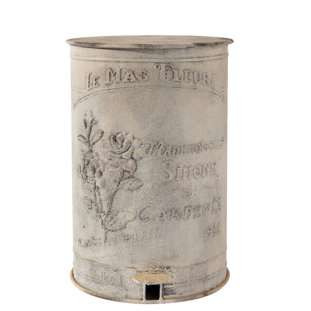 Clayre & Eef Clayre & eef pedaalemmer 12000 ml ijzer rond prullenbak 1161019 large