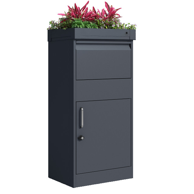 4gardenz ® staande pakketbrievenbus xxl met slot pakketbox antraciet 3047766 large