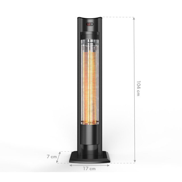 Westmann Tornado 2000w energiezuinige infraroodstraler staand terrasverwarmer 3048003 large