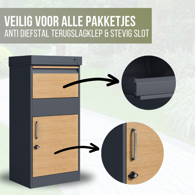 4gardenz ® staande pakketbrievenbus xxl met slot pakketbox extra groot 3047767 large