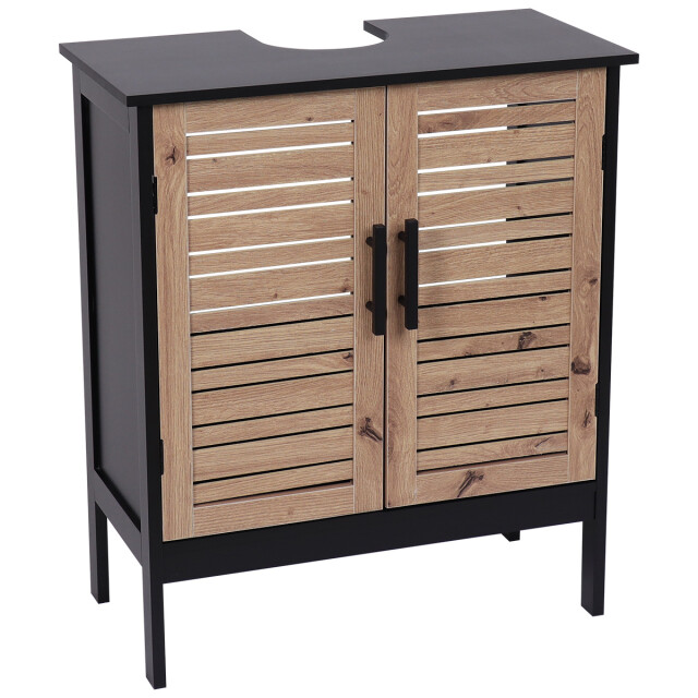 4goodz Wastafelonderkast bergen met uitsparing wastafelmeubel met 2 planken 3047908 large