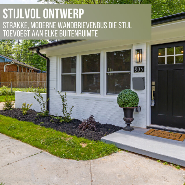 4gardenz ® wandbrievenbus brievenbus staal veilig slot met twee sleutels - 3047837 large