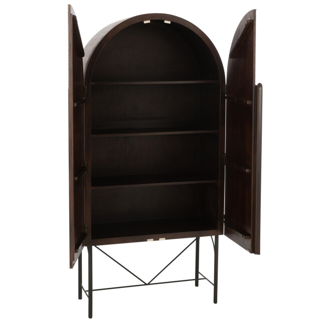 J-Line rek aura mango hout/metaal 90x45x185cm 3002353 large