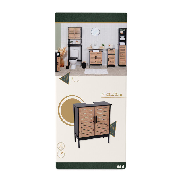 4goodz Wastafelonderkast bergen met uitsparing wastafelmeubel met 2 planken 3047908 large