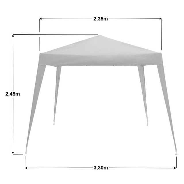 Hanse® Partytent opvouwbaar / vouwtent paviljoen 330x330 cm - 3047713 large