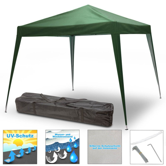 Hanse® Partytent opvouwbaar / vouwtent paviljoen 330x330 cm - 3047713 large