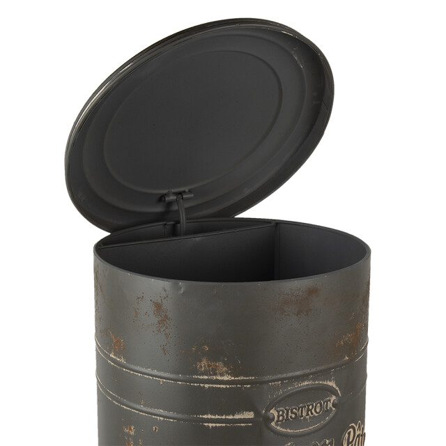 Clayre & Eef Clayre & eef pedaalemmer Ø 27x45 cm metaal rond haan prullenbak 1359005 large