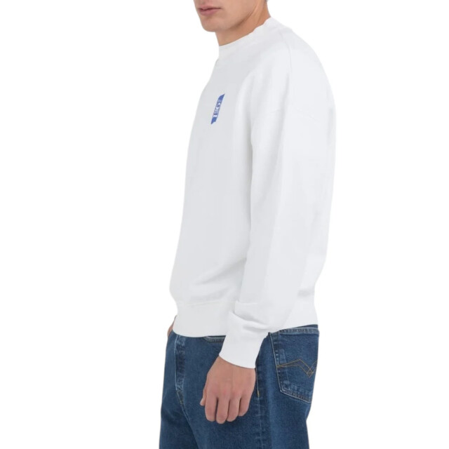 Replay Cotton fleece trui heren Replay Wit Unisex 9ZERO1 Trui large