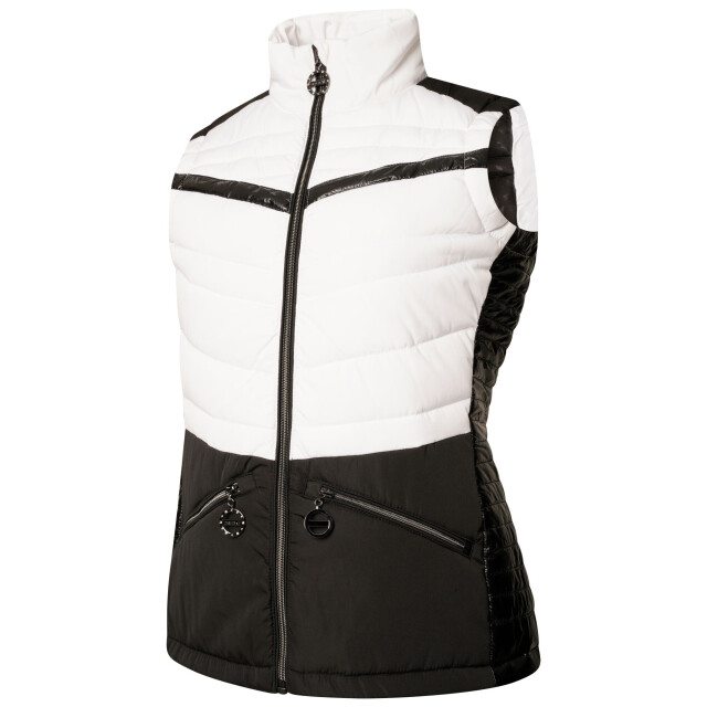 Dare2b Dames burnish ii gewatteerd gilet UTRG8093_whiteblack large