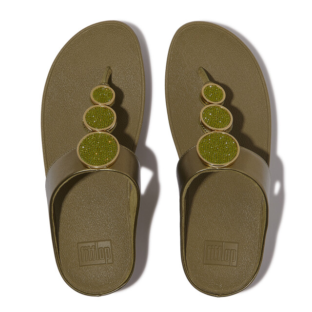 FitFlop Halo bead-circle metallic toe-post sandals HJ1 large
