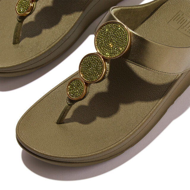 FitFlop Halo bead-circle metallic toe-post sandals HJ1 large