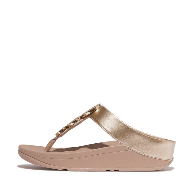 FitFlop Halo bead-circle metallic toe-post sandals HJ1 large