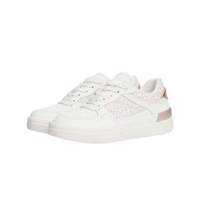 Tommy Hilfiger Sneakers met th-monogram Tommy Hilfiger Wit Sneakers Met TH-monogram large