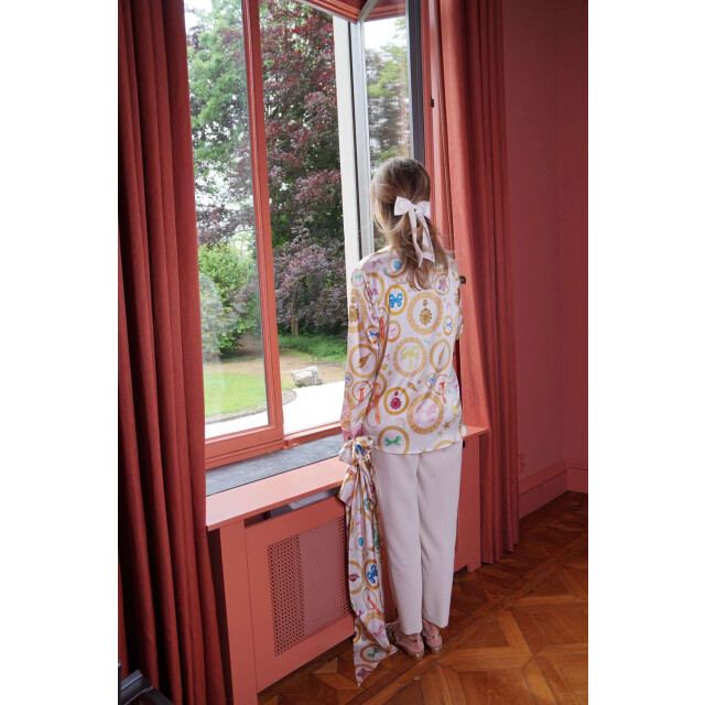 Mucho Gusto ® blouse grazie barok wit cirkelprint MUCHO GUSTO® Blouse Grazie Barok Wit Cirkelprint large