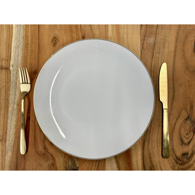 Luzzo ® classic serviesset 6 persoons 18 dlg porselein met gouden rand 3047570 large