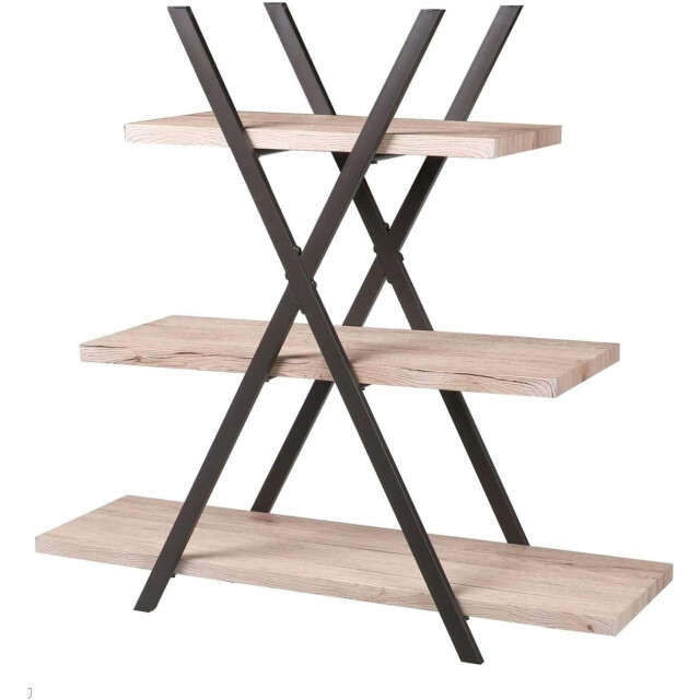 Urban living industriële piramide stelling wandrek 3 planken 101 cm 3048970 large