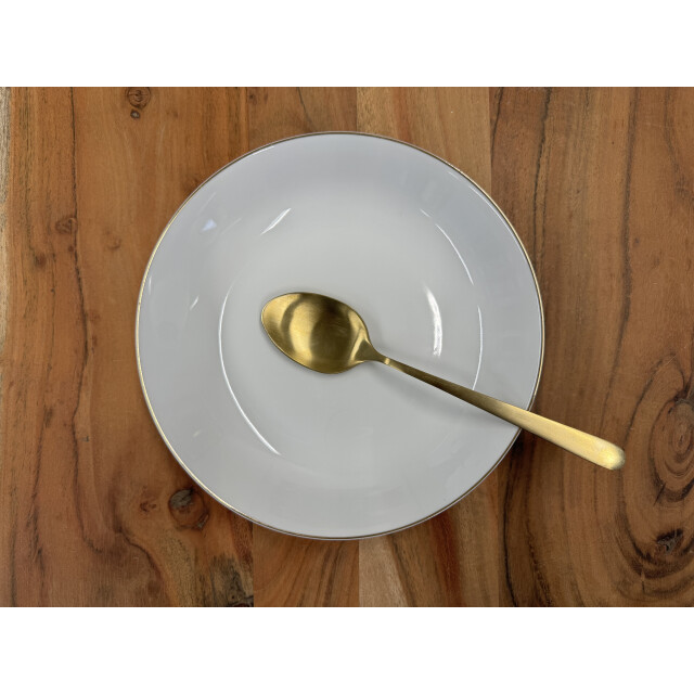 Luzzo ® classic serviesset 6 persoons 18 dlg porselein met gouden rand 3047570 large