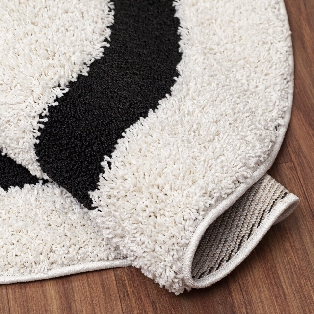 Muratap Luxus shaggy plus hoogpolig vloerkleed modern geometrisch design /zwart 3046069 large