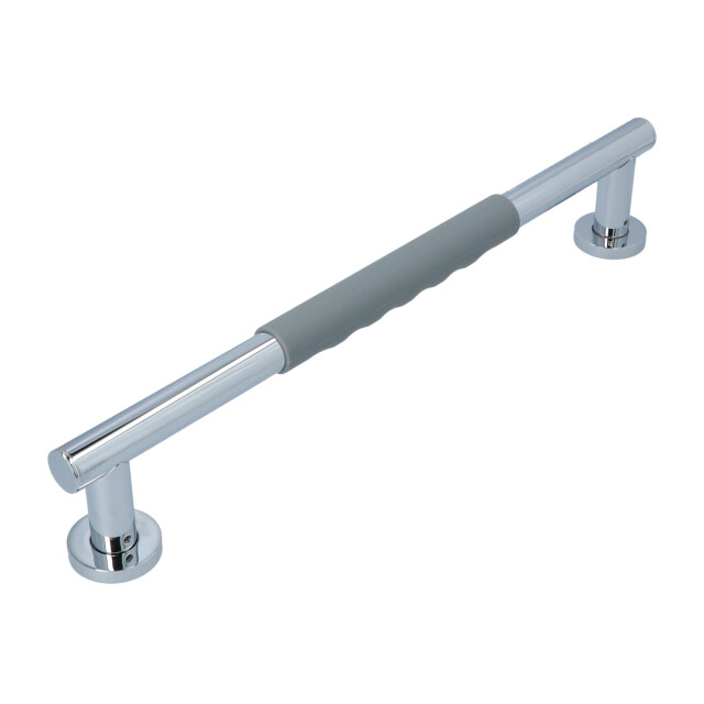 Luzzo ® fisso soft handgreep badkamer/toiletgreep 45 cm chroom/grijs - 3048850 large