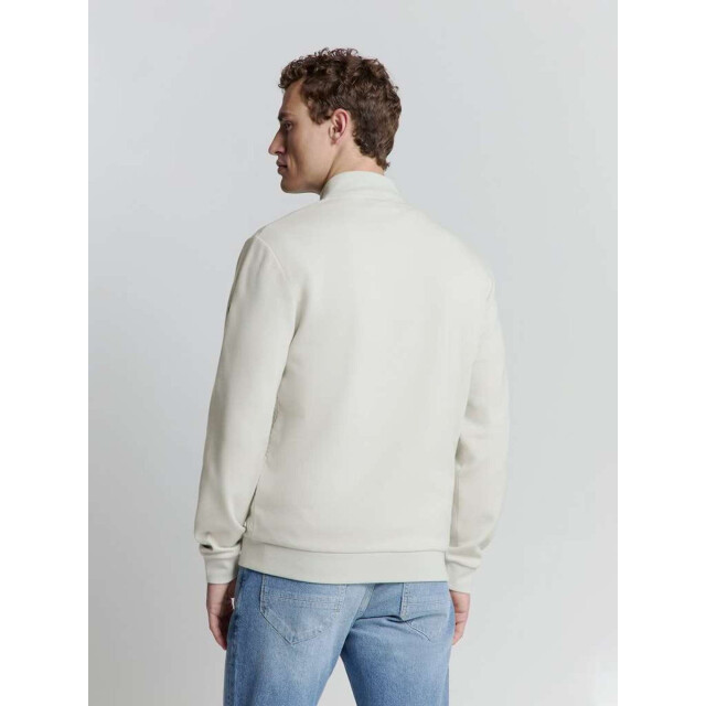 No Excess Sweater full zipper jacquard mix chalk 27100118-017 large