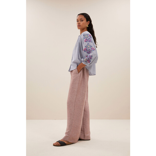 By-Bar Amsterdam Becky pinstripe blouse dali blue 25112041-813 large